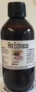 An amber bottle containing 200ml of Echinacea extract