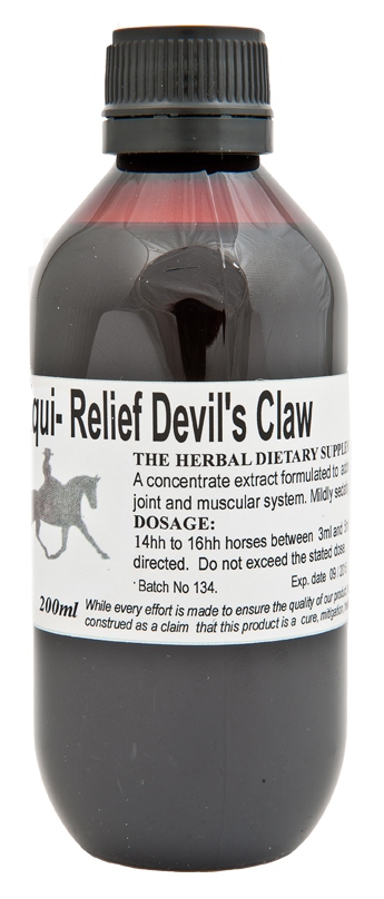 200ml amber bottle of Harpagophytum procumbens extract