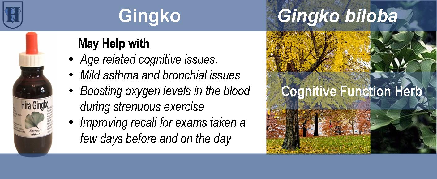 A slider shows the images of an amber bottle contains 100ml Ginkgo biloba extract and ginkgo leaves. It also describes the uses of Ginkgo